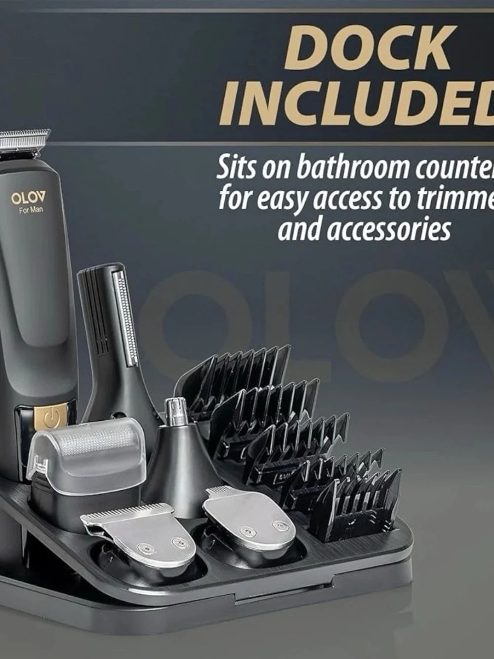 21-Piece All-In-One Trimmer & Groom Kit - Black and Gold